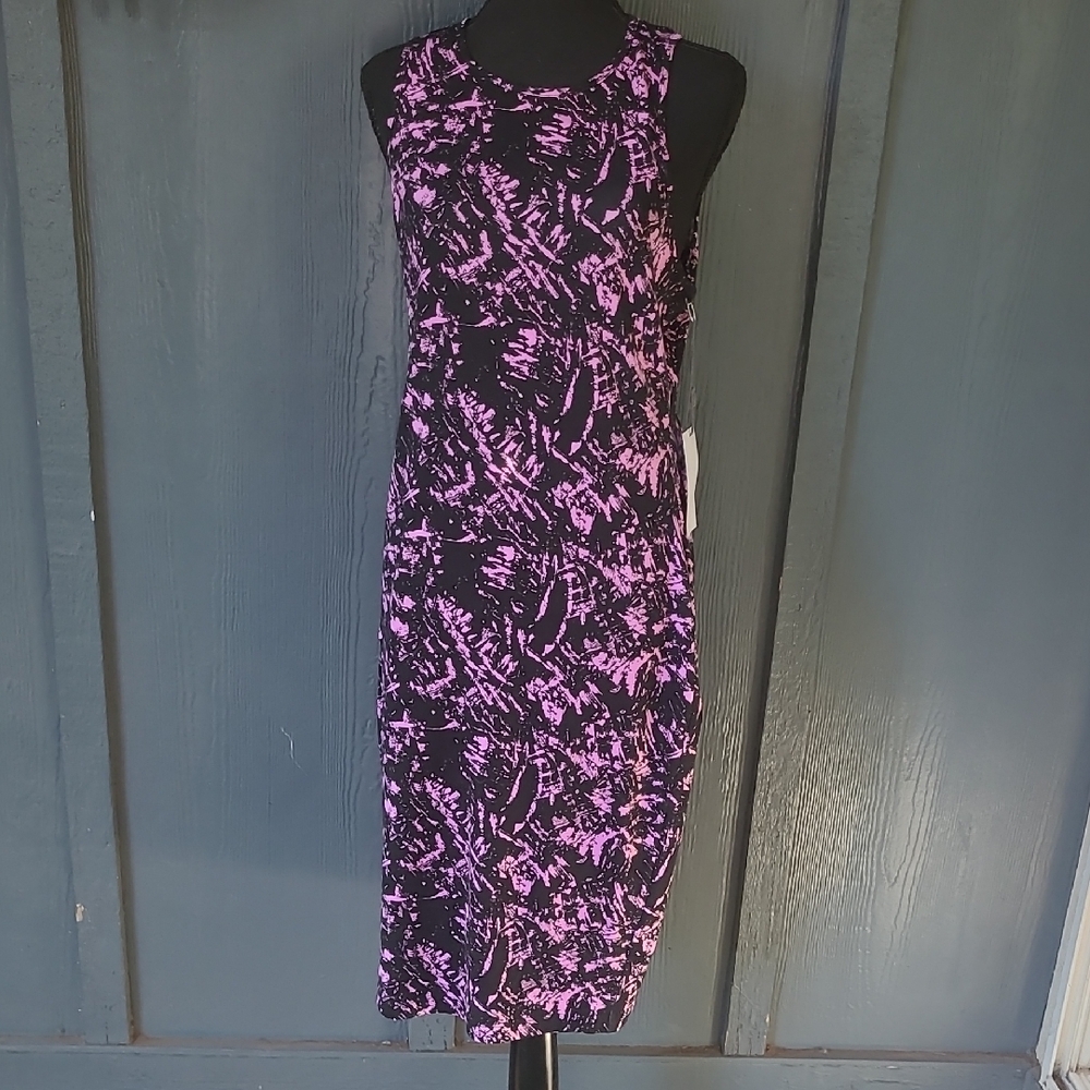 WAYF marbled Pink And Black Dress.